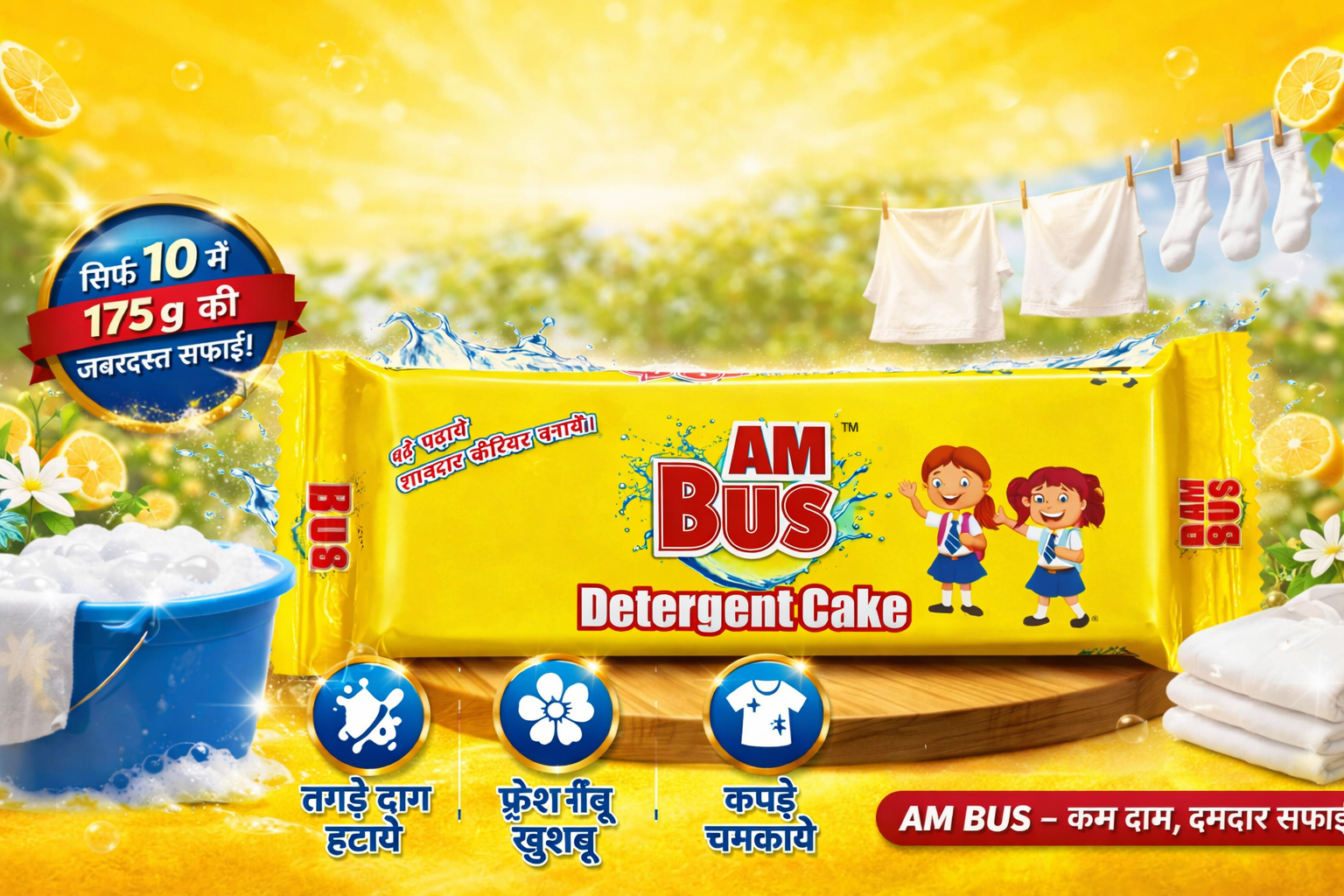 Detergent Cake 175 gram (pack of 5)