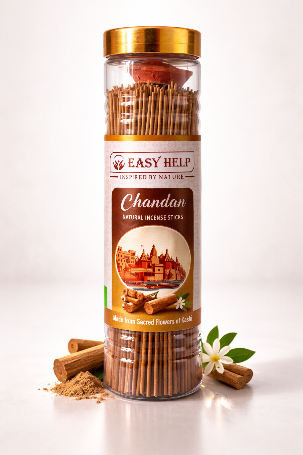 🌿🪵 Easy Help Pure Chandan – Natural Sandalwood Incense Sticks